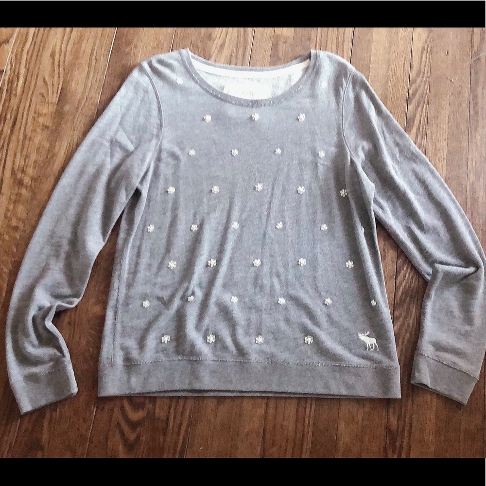 Abercrombie & Fitch flower rhinestone sweatshirt